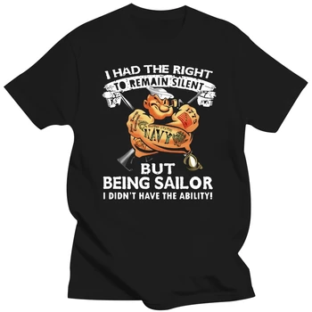 Я имел право хранить молчание, но, будучи моряком, у меня не было такой возможности Женская футболка Popeyes Sailor Version2