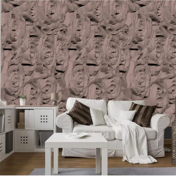 большая фреска wellyu на заказ, модное обустройство дома, современный минималистичный абстрактный рельеф, розовые обои для телевизора