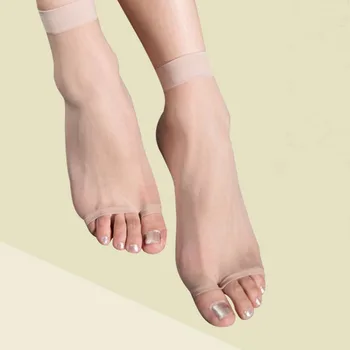 2 пары /лот Летние тонкие сетчатые дышащие короткие носки с открытым носком, женские носки в стиле харадзюку, уличная одежда, шелковые носки цвета кожи