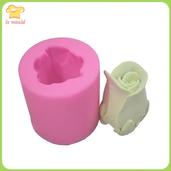 3D формы для мыла в форме цветка тюльпана Силиконовые формы для шоколадной помадки в форме свечи силиконовая форма