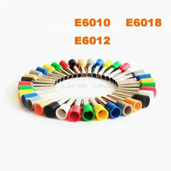 E6010 E6012 E6018 Концевые клеммы шнура с изоляцией от трубки, соединитель кабеля, клеммы проводов, изолирующий обжимной соединитель провода