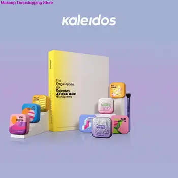 Kaleidos 8 шт./1 коробка, Классическая квадратная коробочка Космической эры, блестящая пудра для лица, палитра бриллиантов-хамелеонов