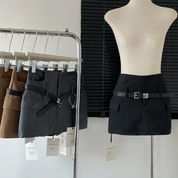 Lauri Laki Новая женская мини-юбка-карандаш с поясом Y2k Сексуальная Горячая юбка с высокой талией Лето 2023 Уличная одежда