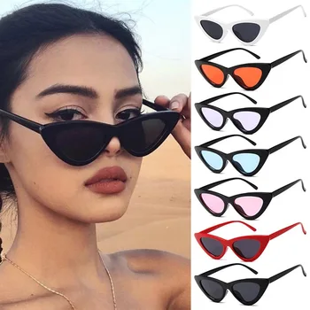 Винтажные треугольные женские солнцезащитные очки 