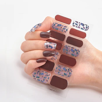 Два вида наклеек для ногтей 0f Клей для ногтей Женский салон Минималистичный дизайн Модный лак для ногтей Аксессуары для ногтей Украшения ногтей