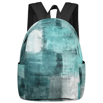 Картина маслом, абстрактные геометрические рюкзаки Aqua, школьные сумки для подростков, рюкзак для ноутбука, Мужские, женские, дорожные Mochila