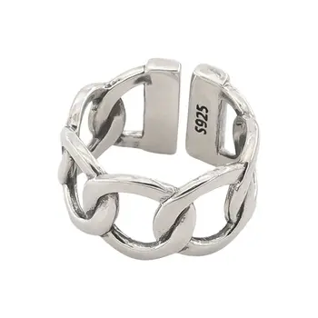 Корея Новая модная Металлическая цепочка Геометрические Открытые Кольца 2023 Модные Женские украшения для вечеринок Кольцо на палец
