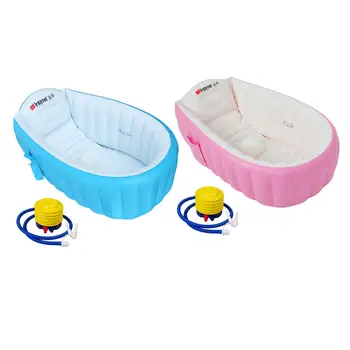 Надувная детская ванночка с воздушным насосом, переносная с уровнем воды, легкий надувной бассейн для новорожденных малышей