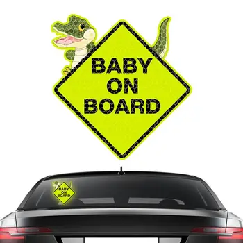 Наклейки с Надписью Baby On Board, Наклейка Baby In Car, Наклейка Для Автомобилей С Предупреждением О Безопасности, Светоотражающие Наклейки С Уведомлениями, Ночная Наклейка Безопасности