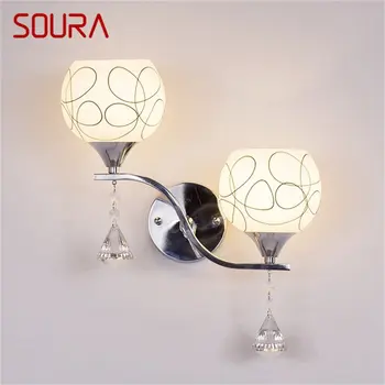 Настенные светильники SOURA, современные светодиодные светильники с двумя лампами, простой внутренний светильник, декоративный для домашней гостиной