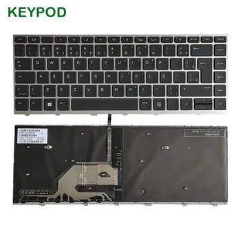 Новая клавиатура для ноутбука HP Probook 430 G5 440 G5 445 G5 840 G3 с серебристой подсветкой для ноутбука