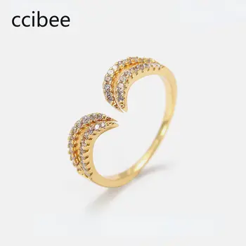 Новая мода Темперамент Свадебная вечеринка Модное популярное кольцо Изысканный позолоченный Циркон Креативное милое кольцо в форме сердца