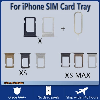 Новый Держатель Лотка для Nano Sim-карты Слот для Лотка для iphone X XS XS Max Запасная Часть Гнездо Адаптера Держателя SIM-карты черный Белый Золотой