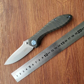 Нож Kubey kb314 Складной нож Ruckus CPM-20cv Со Стальным лезвием и ручкой из титанового сплава для выживания на открытом воздухе