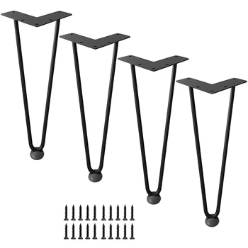 Ножки стола Металлические Ножки стола Резиновые протекторы для пола в комплекте для тумбочки дивана скамейки
