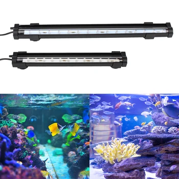 Светодиодная лента для аквариума 100-240 В, штепсельная вилка ЕС, декоративная лампа для аквариума, присоска, красочный светодиодный пузырьковый свет, медленная вспышка