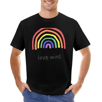 Футболка LGBTQA + PRIDE [Love Wins], футболка для мальчика, летний топ, футболка оверсайз, кавайная одежда, футболки для мужчин