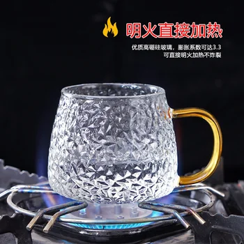 Японская чашка с молотком, утолщенная термостойкая стеклянная чашка для воды, большая емкость, простая чашка для чая с фруктовым соком